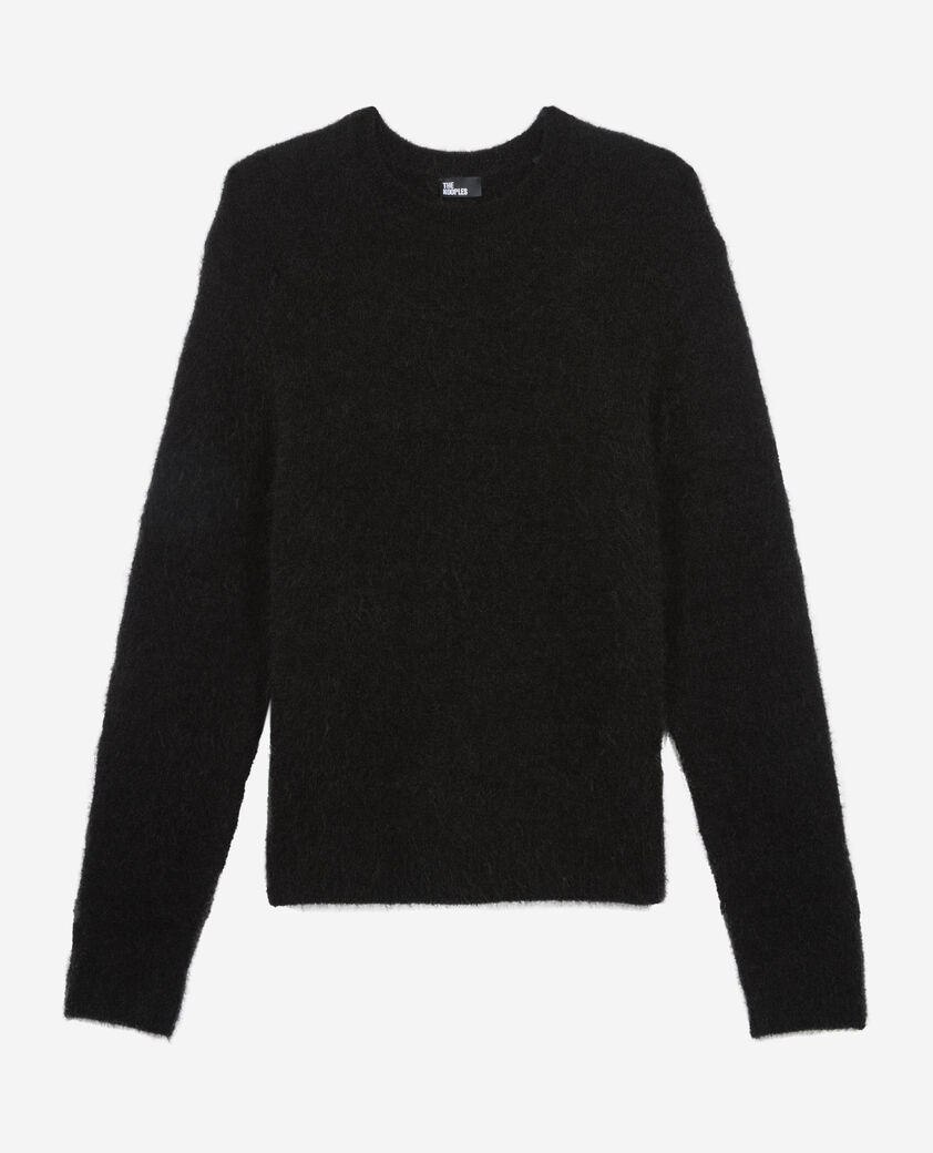 The Kooples HERREN BLACK STONE schwarzer pullover aus wolle und mohair