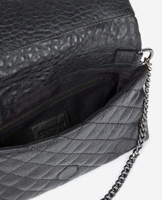 The Kooples F BLACK heritage small black leather pouch