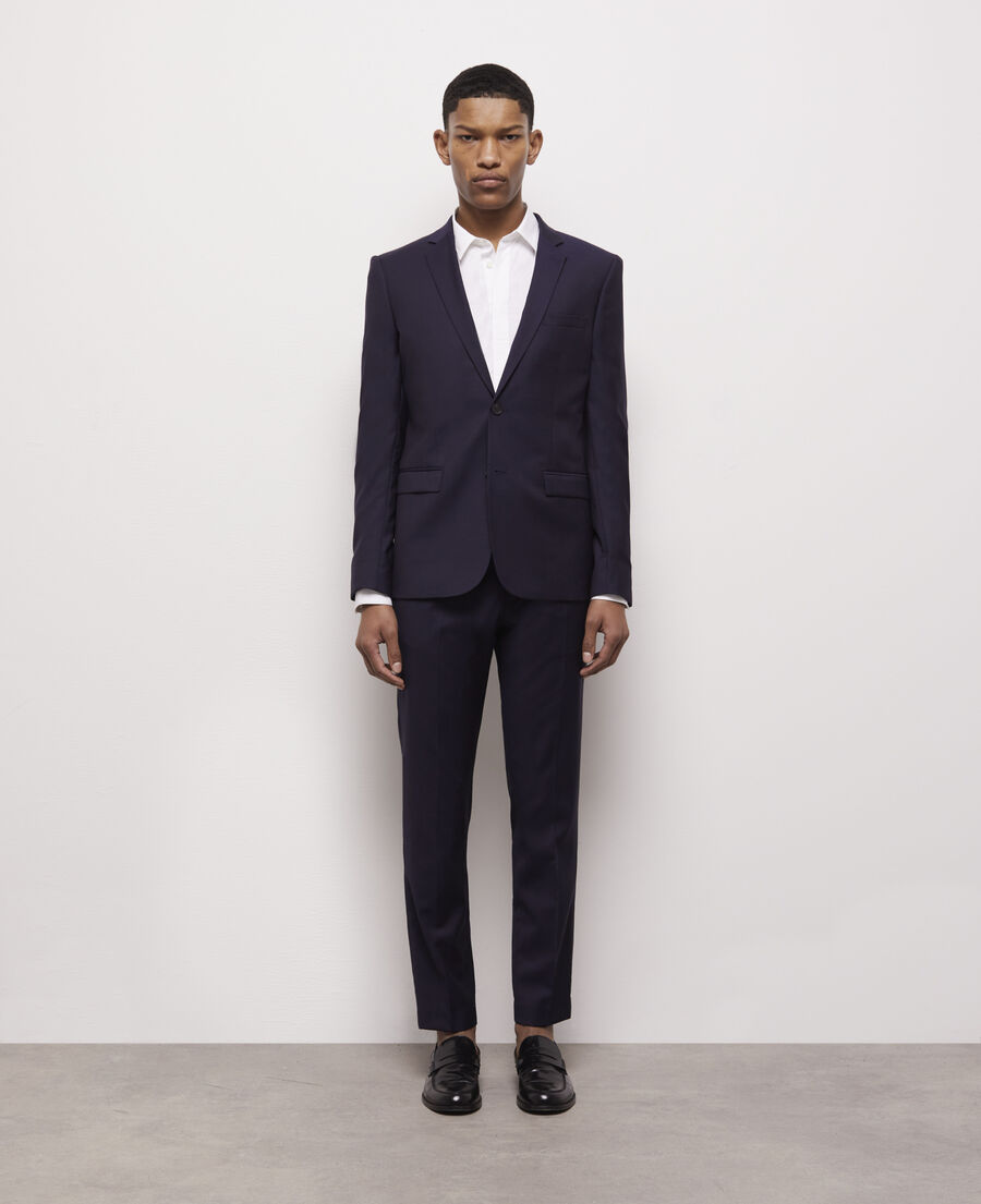 veste de costume bleu marine