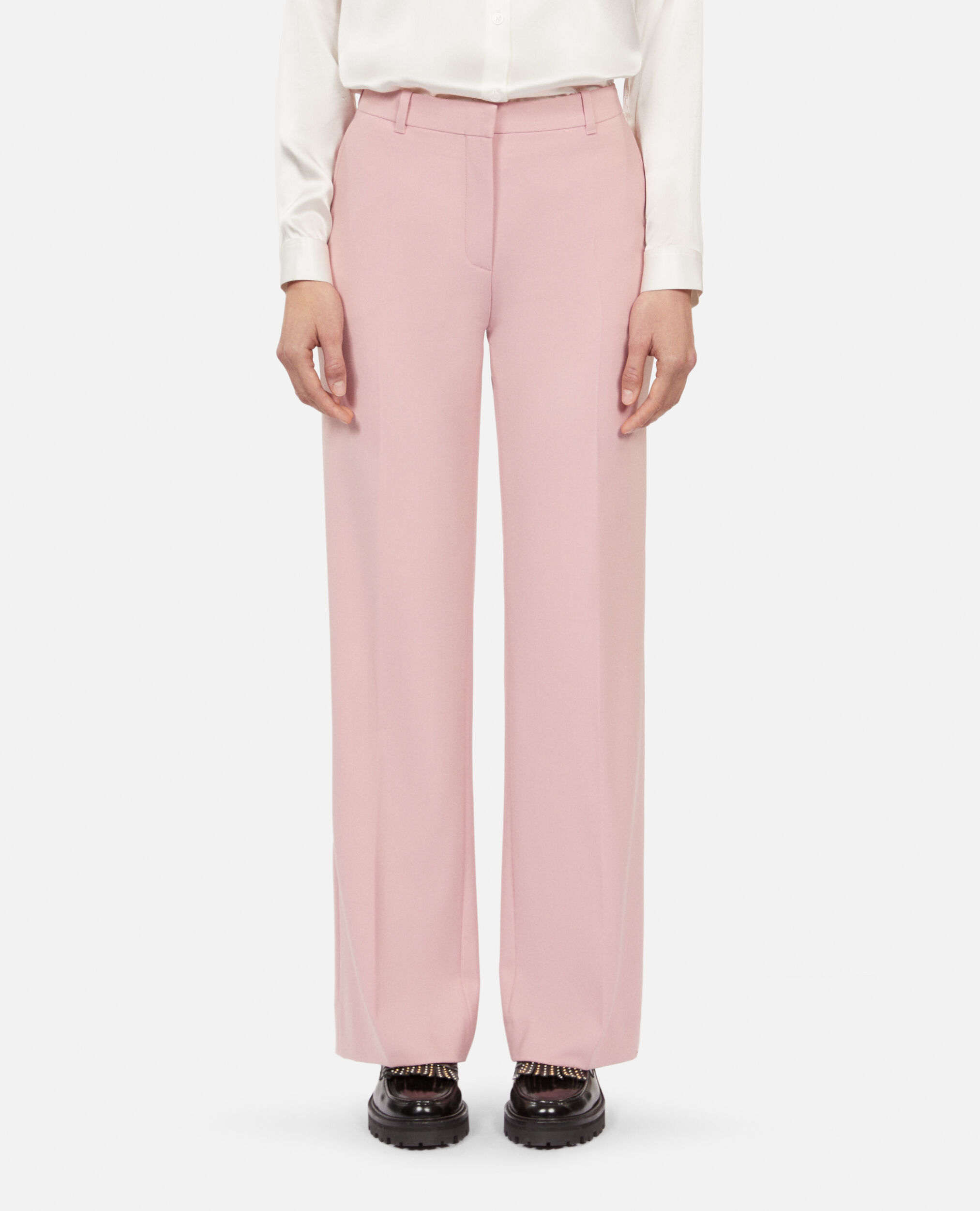 Pantalón traje rosa mezcla lana, PASTEL PINK, hi-res image number null