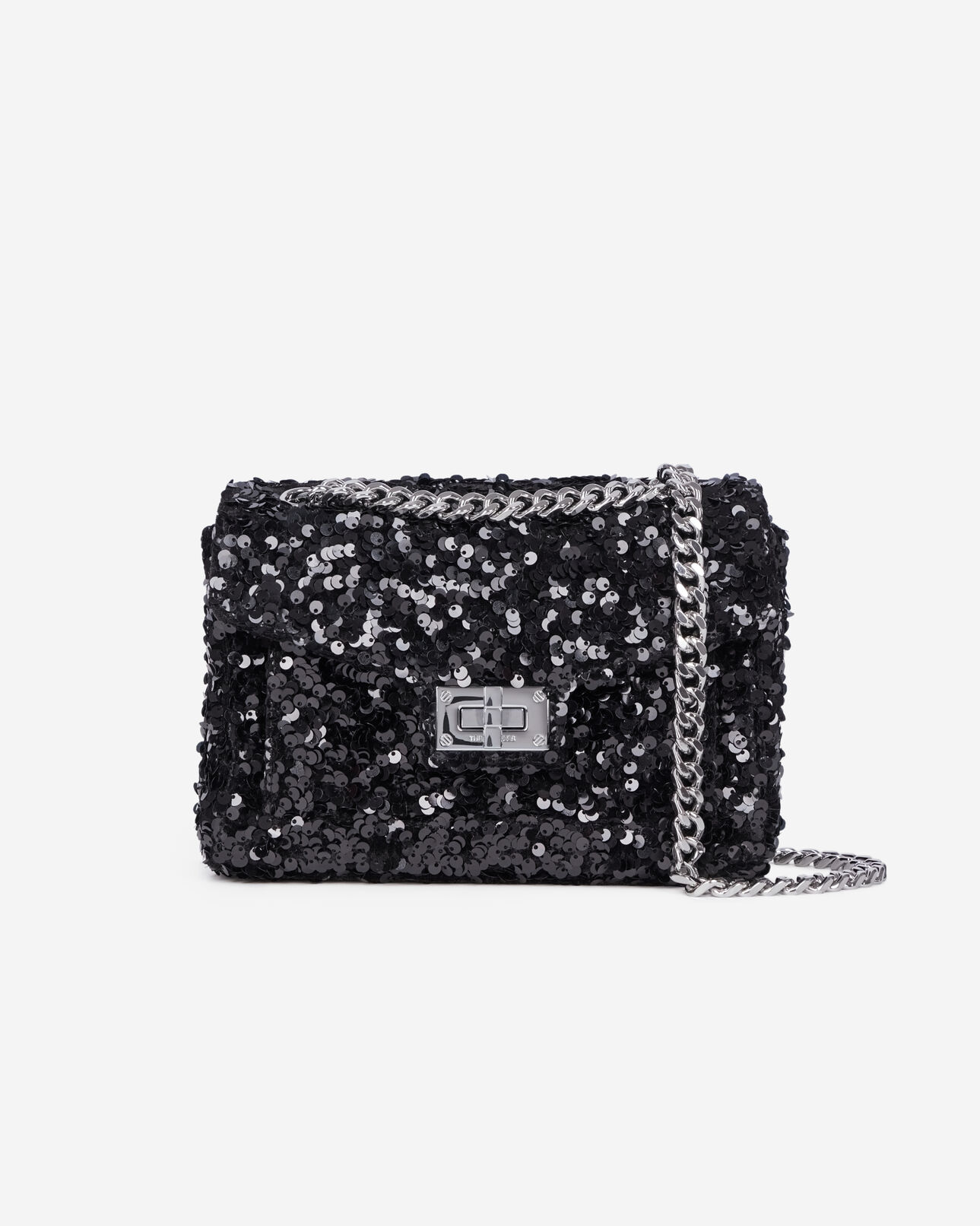 The Kooples FEMME BLACK sac emily soft à sequins noir