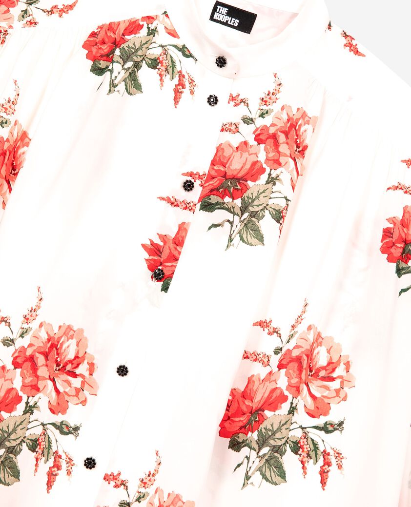 The Kooples DAMEN WHITE - RED hemd mit blumendruck wei&szlig;