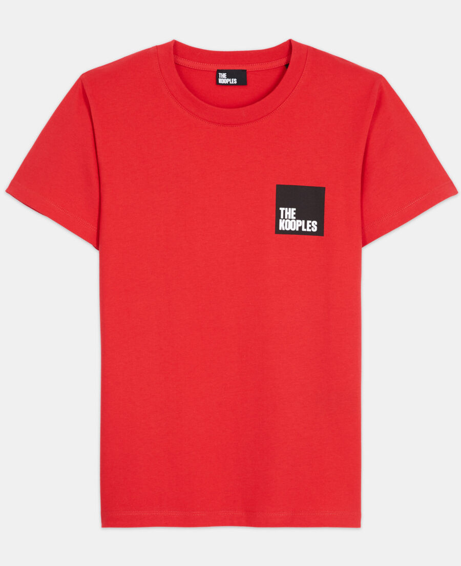 t-shirt en coton rouge