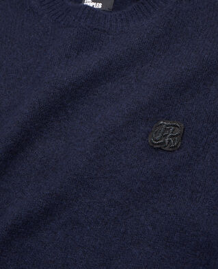 The Kooples H NAVY navy blue wool and alpaca blend sweater