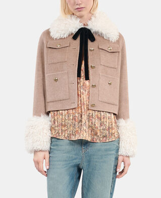 The Kooples WOMEN BEIGE LINEN beige jacket