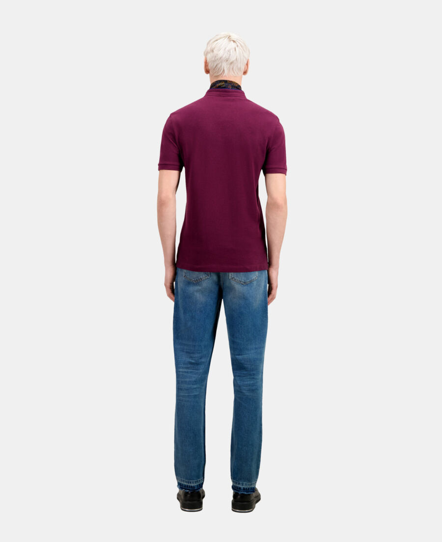 polo bordeaux en coton
