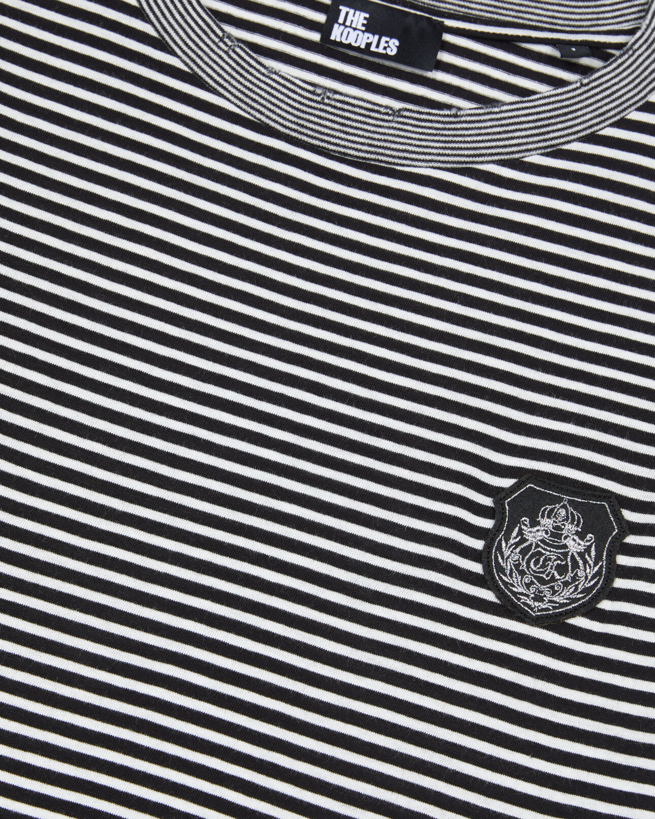The Kooples WOMEN BLACK / WHITE long-sleeved striped t-shirt