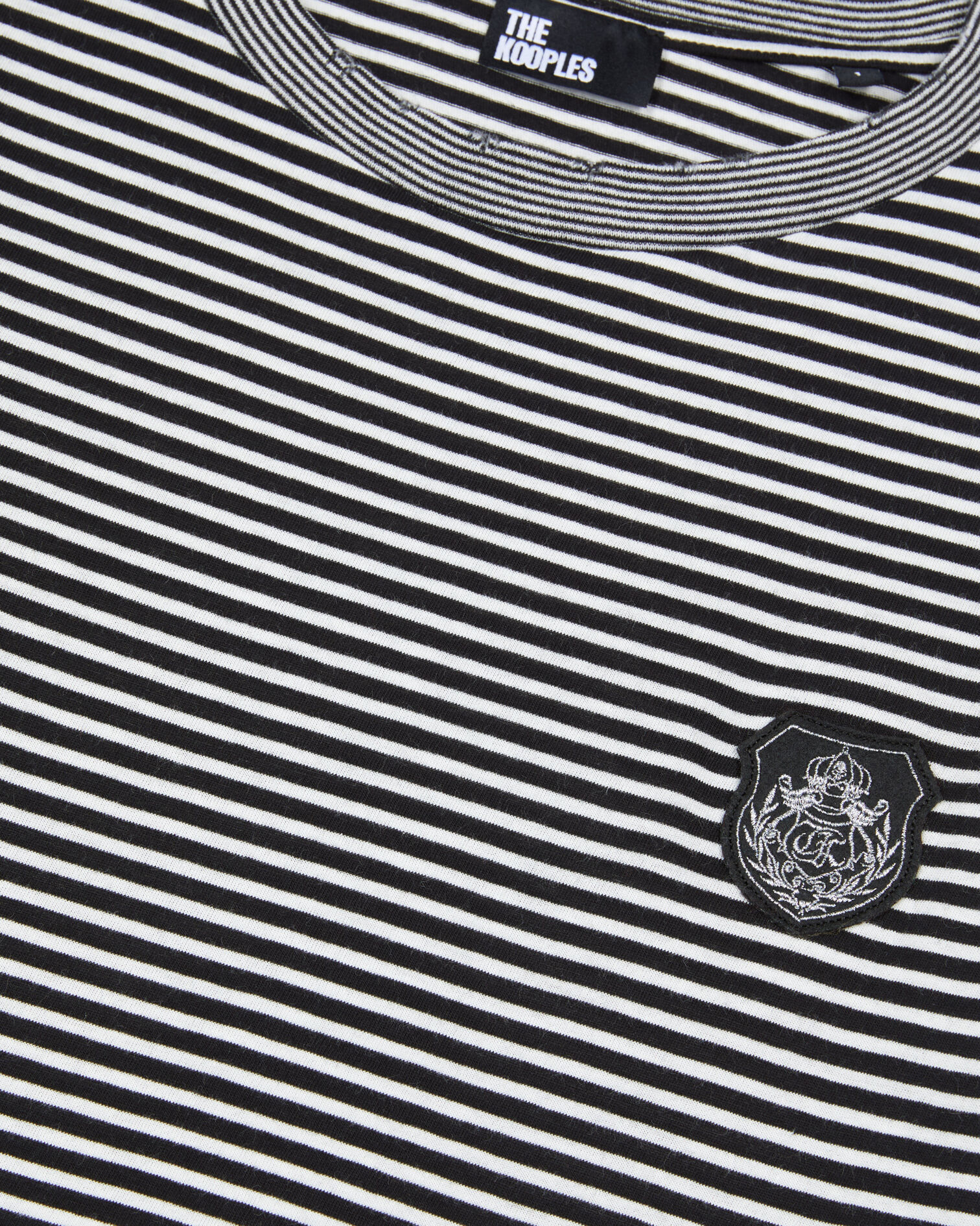 Long-sleeved striped t-shirt, BLACK / WHITE, hi-res image number null
