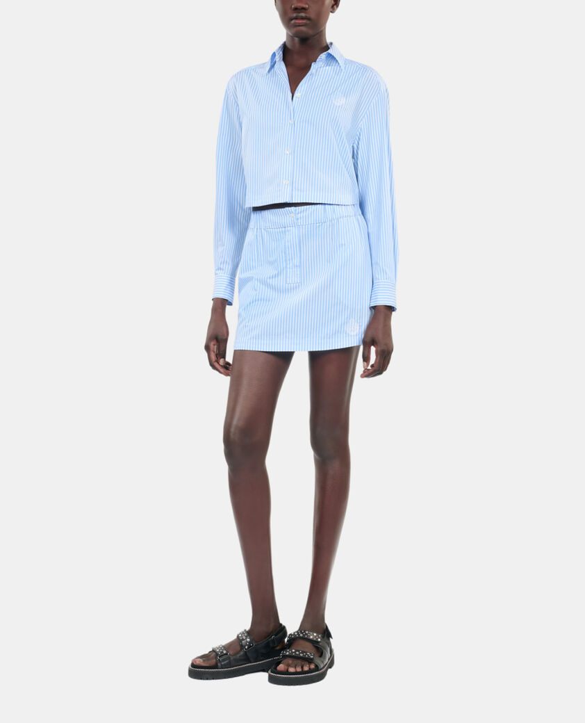 The Kooples F BLUE WHITE short striped shirt