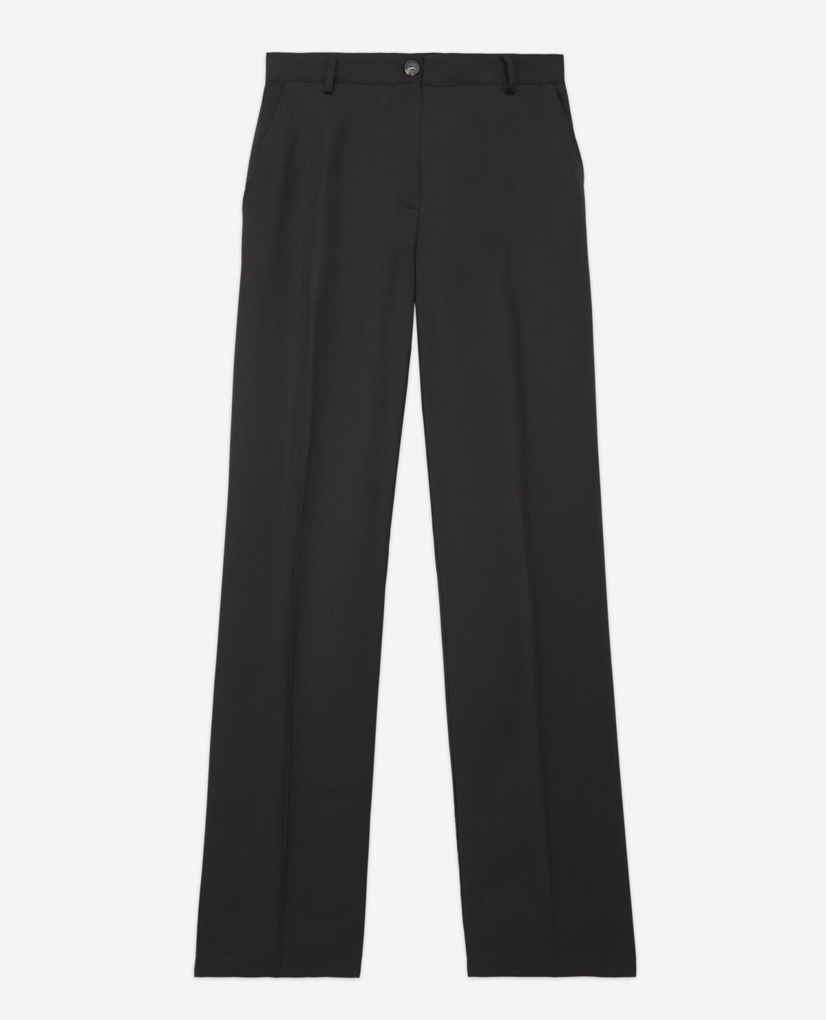 Black tencel military-style pants