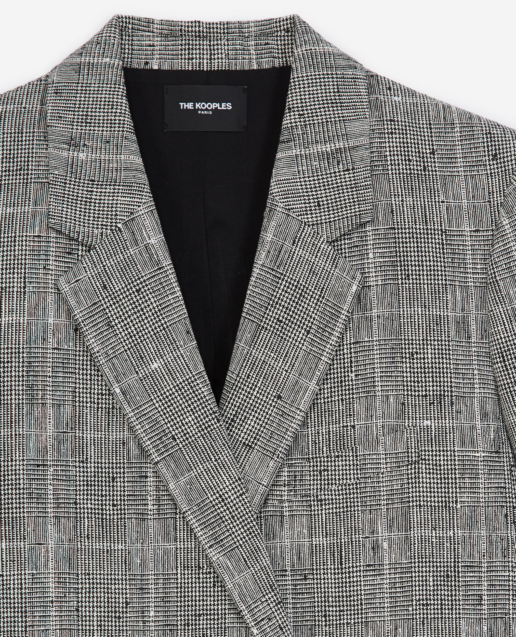 Veste fluide grise prince-de-galles, BLACK WHITE, hi-res image number null