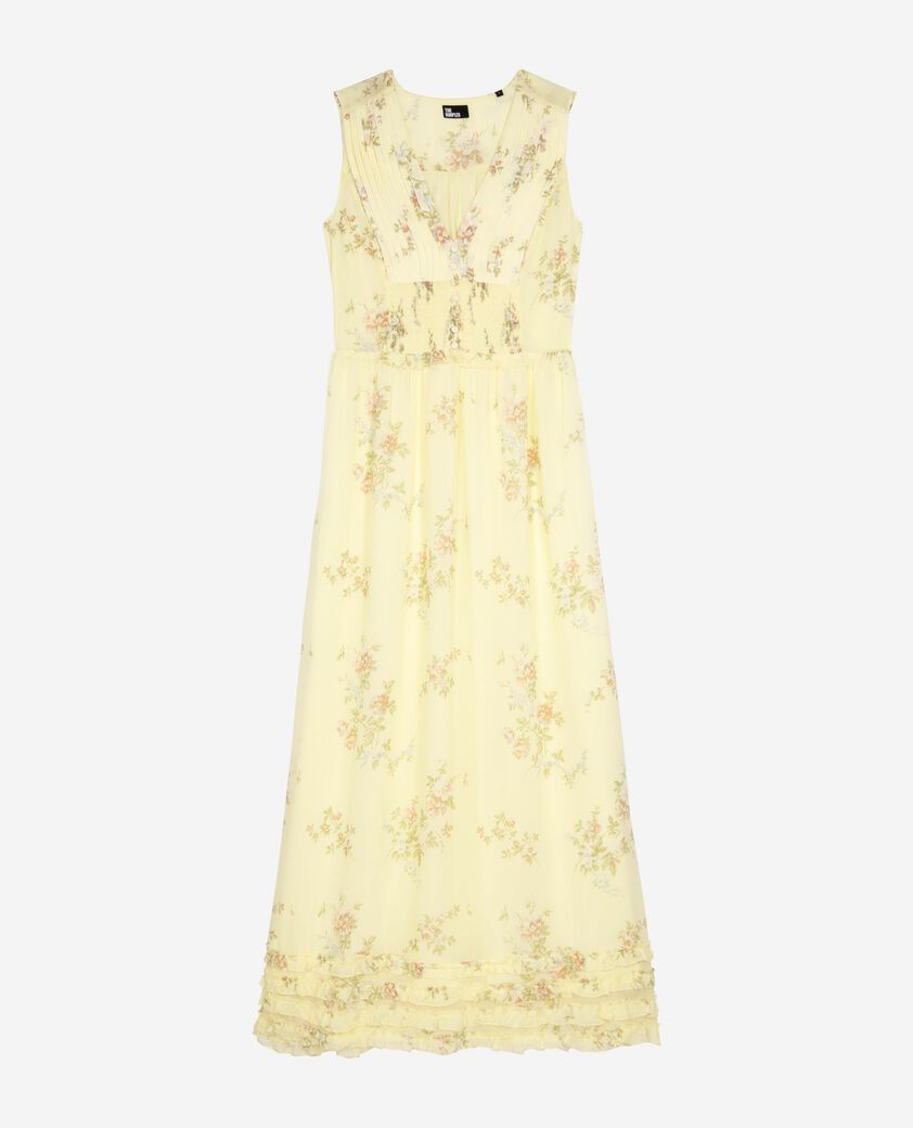 The Kooples FEMME YELLOW robe longue imprimé fleuri jaune
