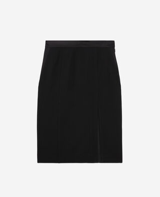 The Kooples DAMEN BLACK halblanger schwarzer bleistiftrock