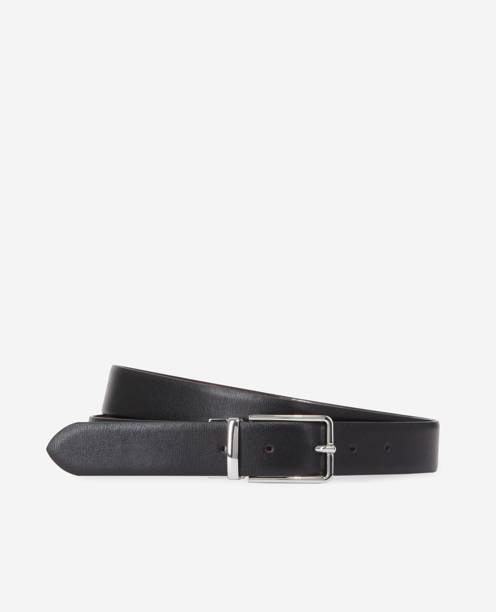 Zweifarbiger Wendegürtel aus Leder, BLACK, hi-res image number null