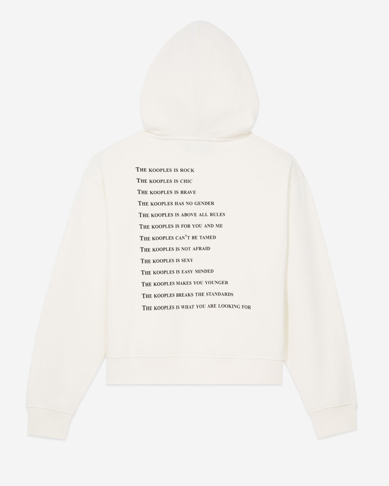 The Kooples WOMEN ECRU ecru sweatshirt with screen print what is