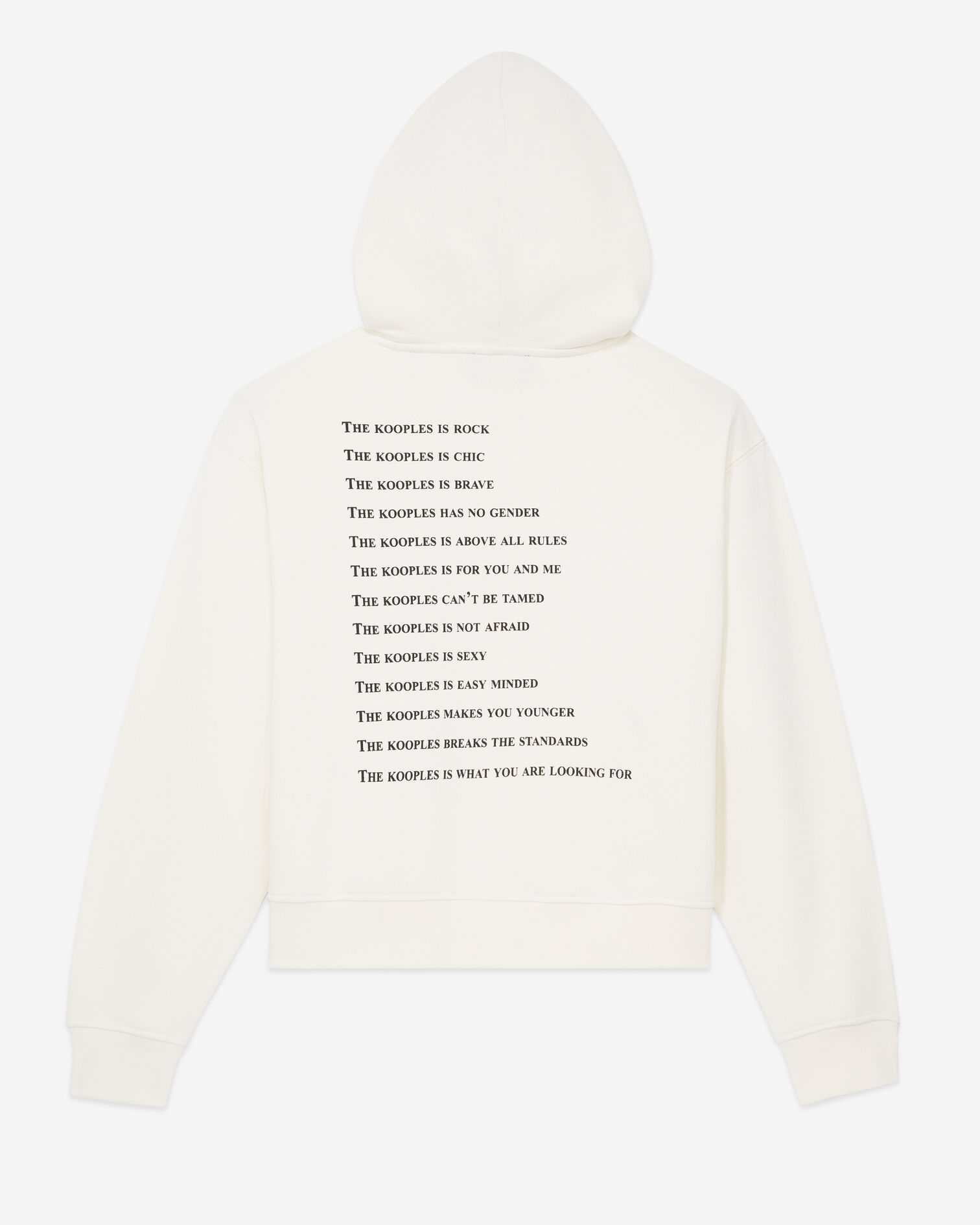Ecru sweatshirt with screen print what is, ECRU, hi-res image number null