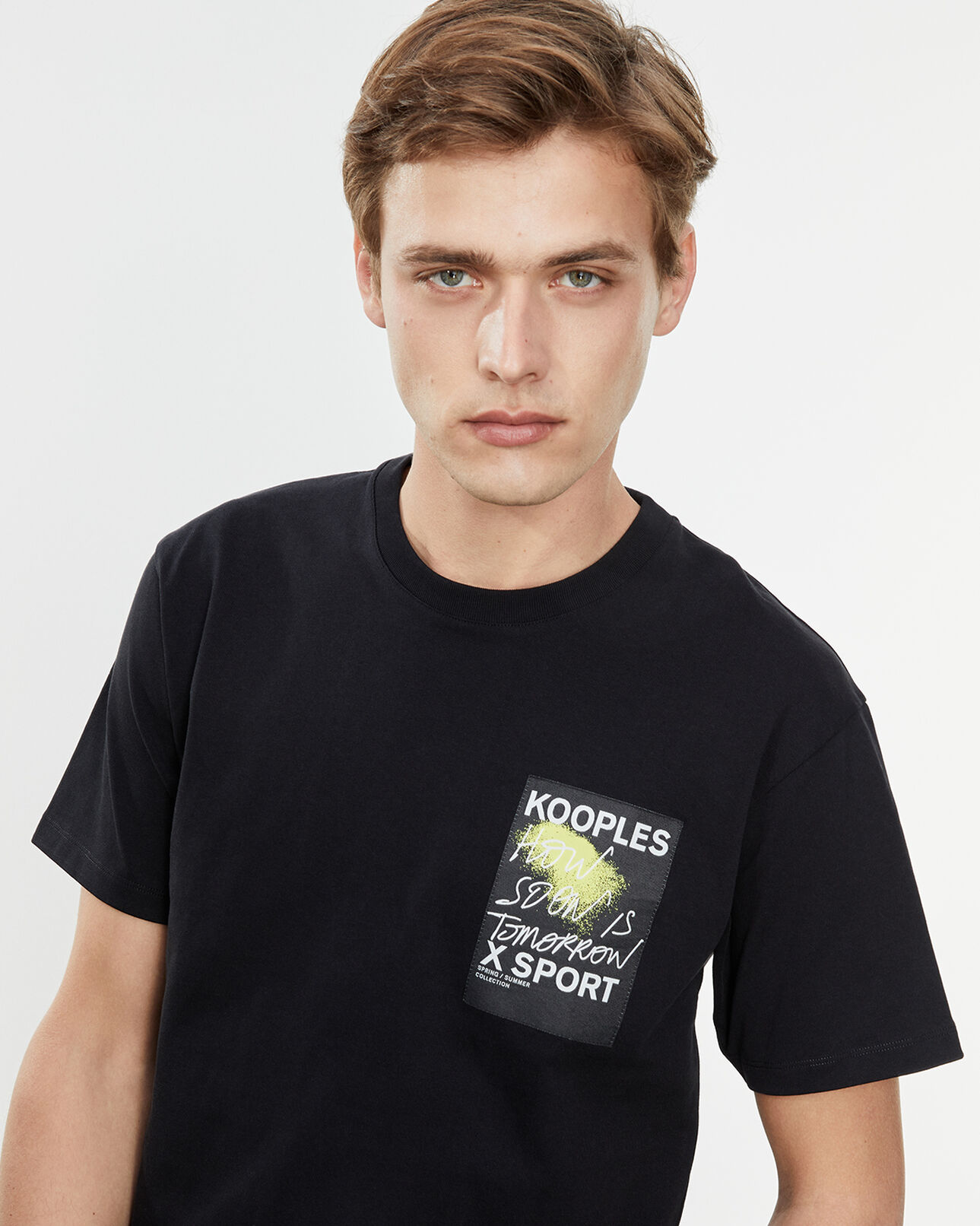 The Kooples HERREN BLACK t-shirt schwarz baumwolle logo
