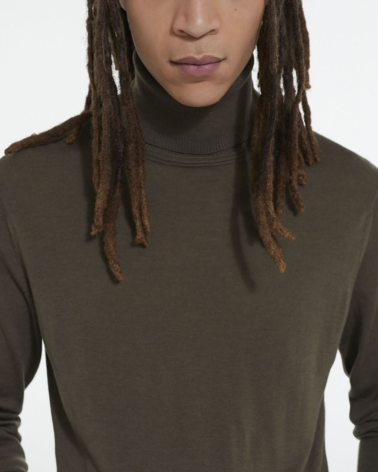 The Kooples MEN ALGUE green merino sweater