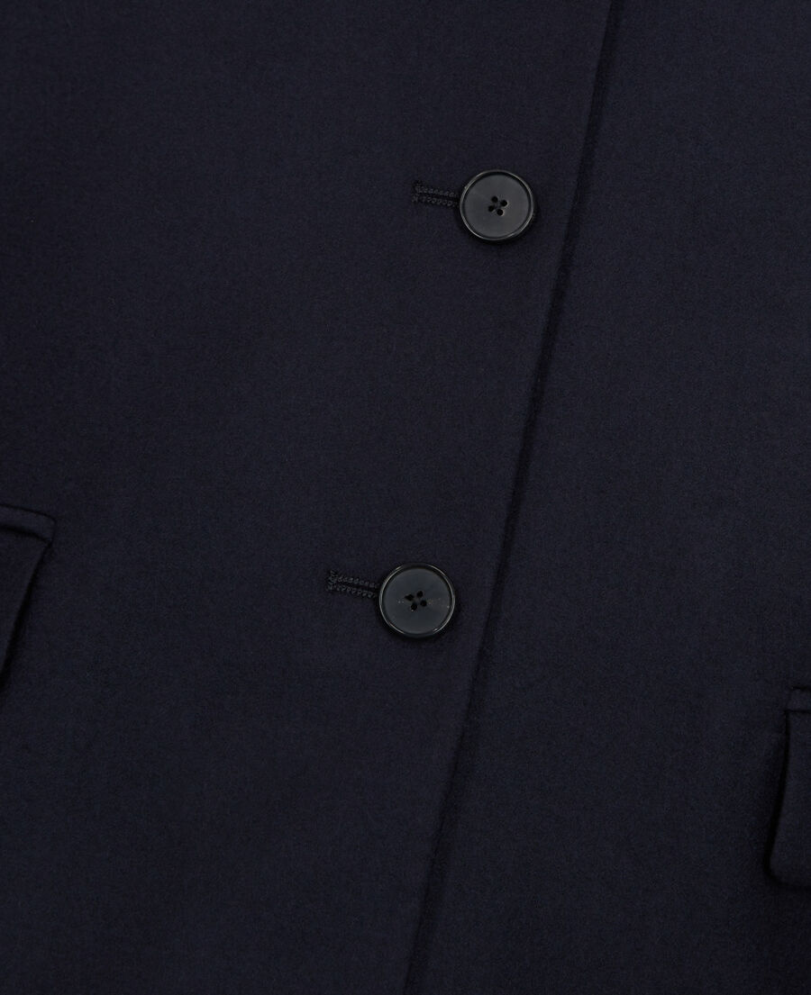 veste de costume en laine bleue