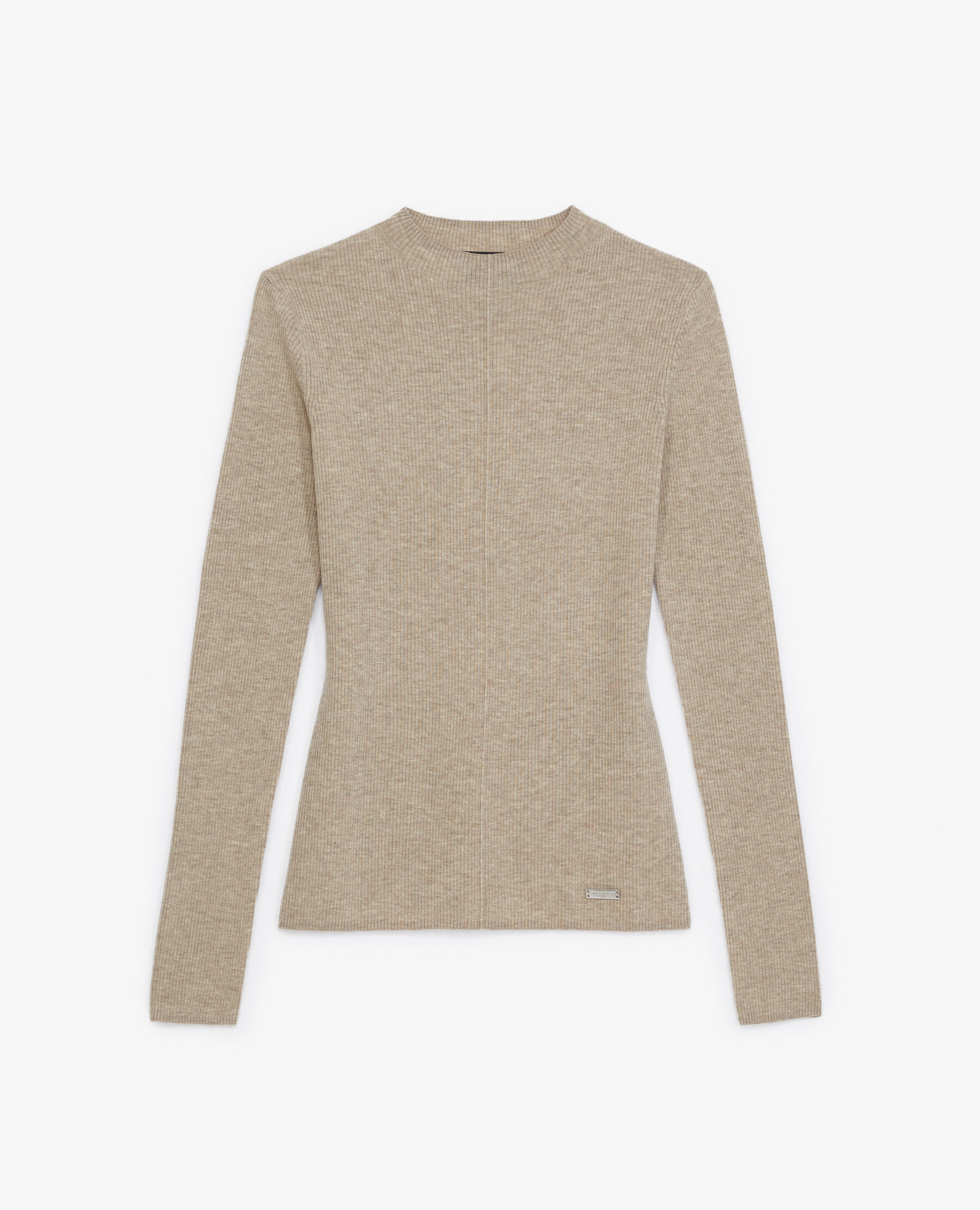 Fitted cashmere top sweater