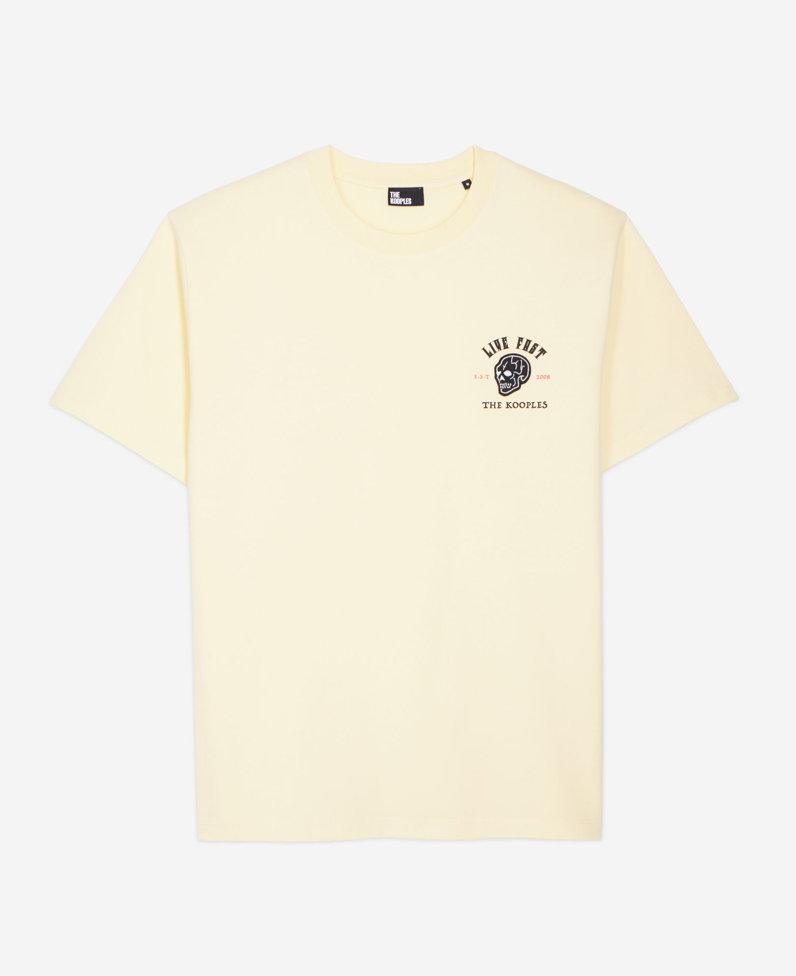 The Kooples MEN LIGHT YELLOW yellow live fast t-shirt