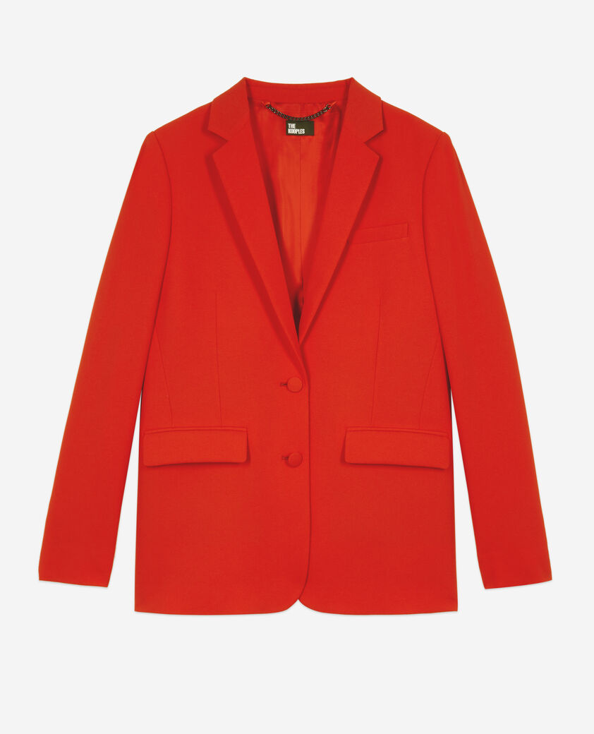 The Kooples WOMEN RED red crepe suit jacket
