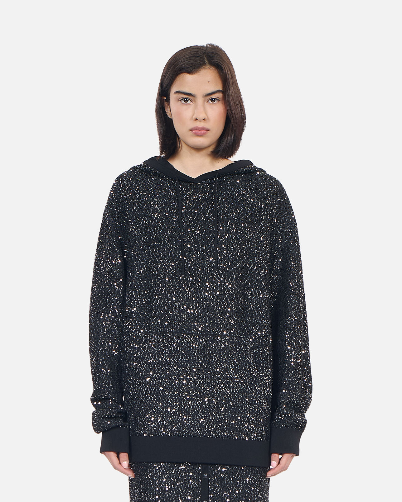 The Kooples MUJER BLACK sudadera lentejuelas punto negro