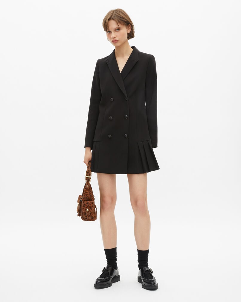 The Kooples FEMME BLACK robe tailleur courte noire