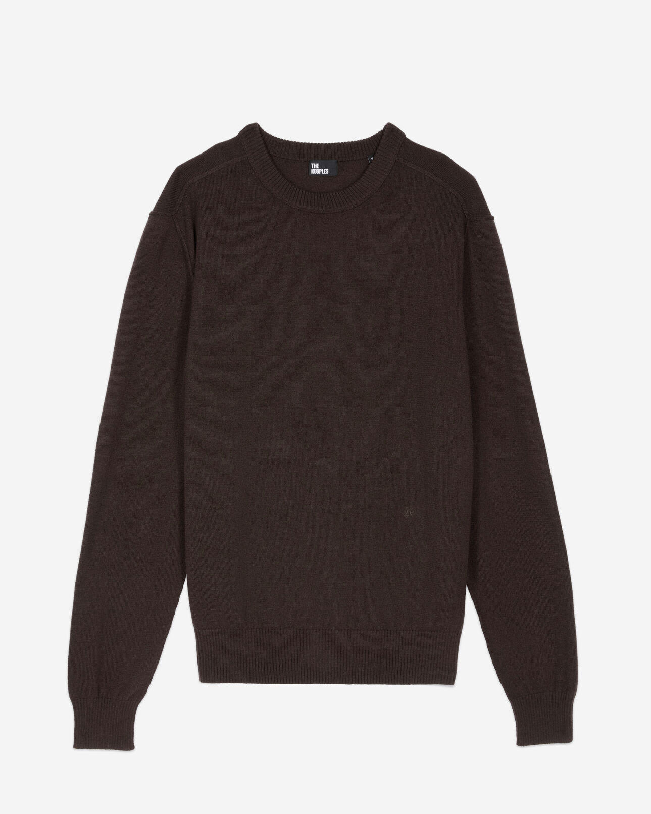 The Kooples HERREN DARK BROWN brauner wollpullover