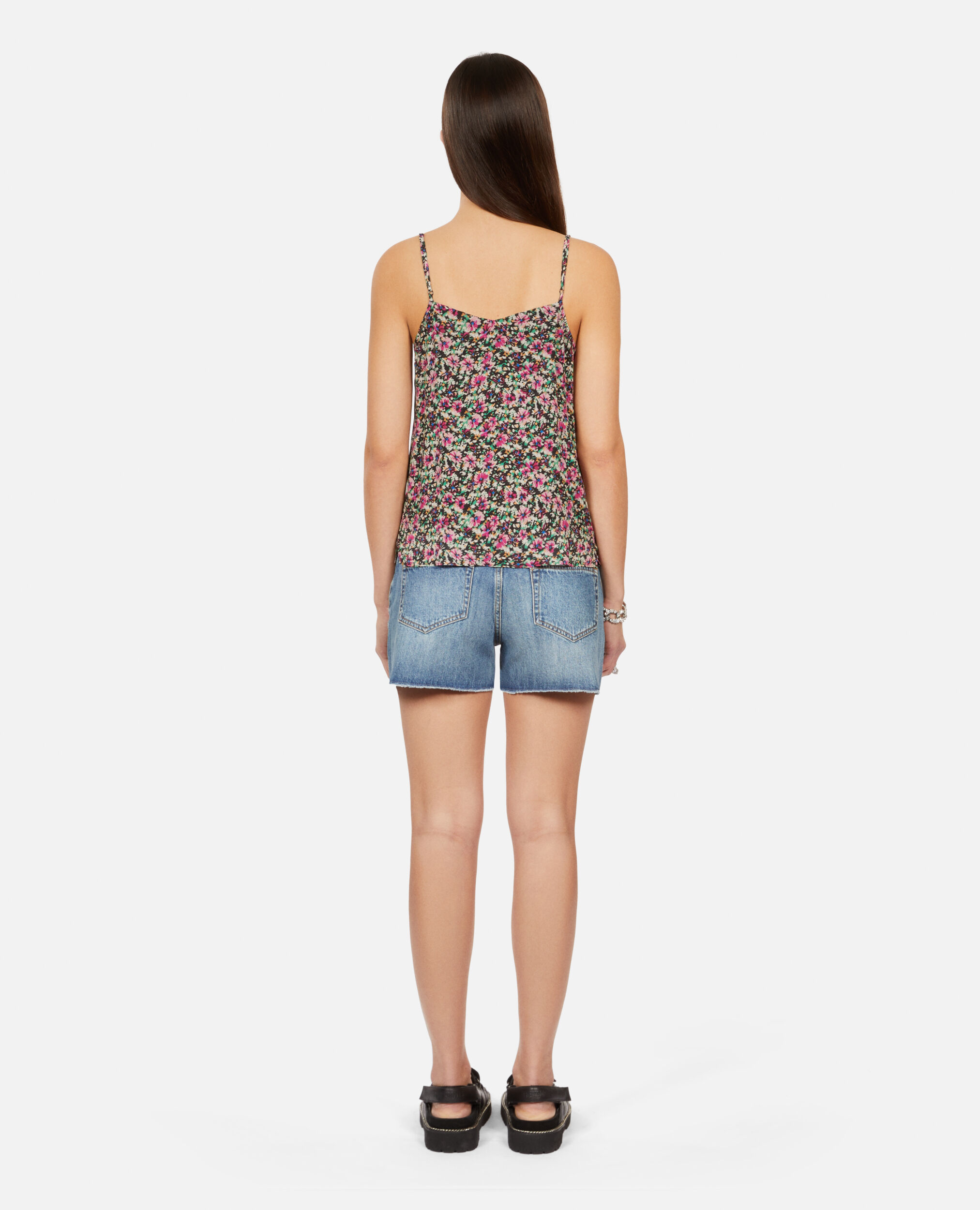 Printed camisole with lace, MULTICO, hi-res image number null