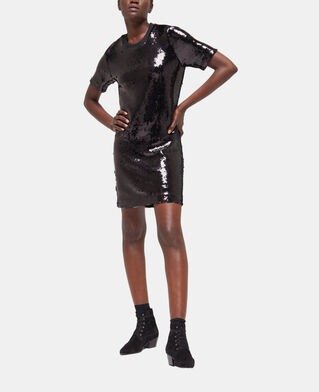 The Kooples FEMME BLACK robe courte à sequins noire