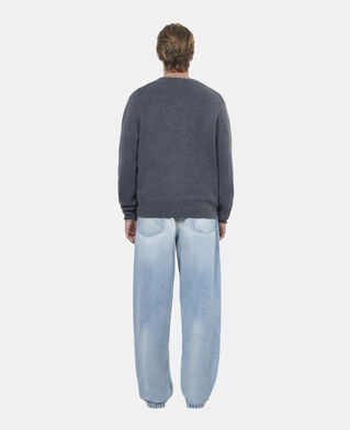 The Kooples HOMME ANTHRACITE MELANGE pull en cachemire gris