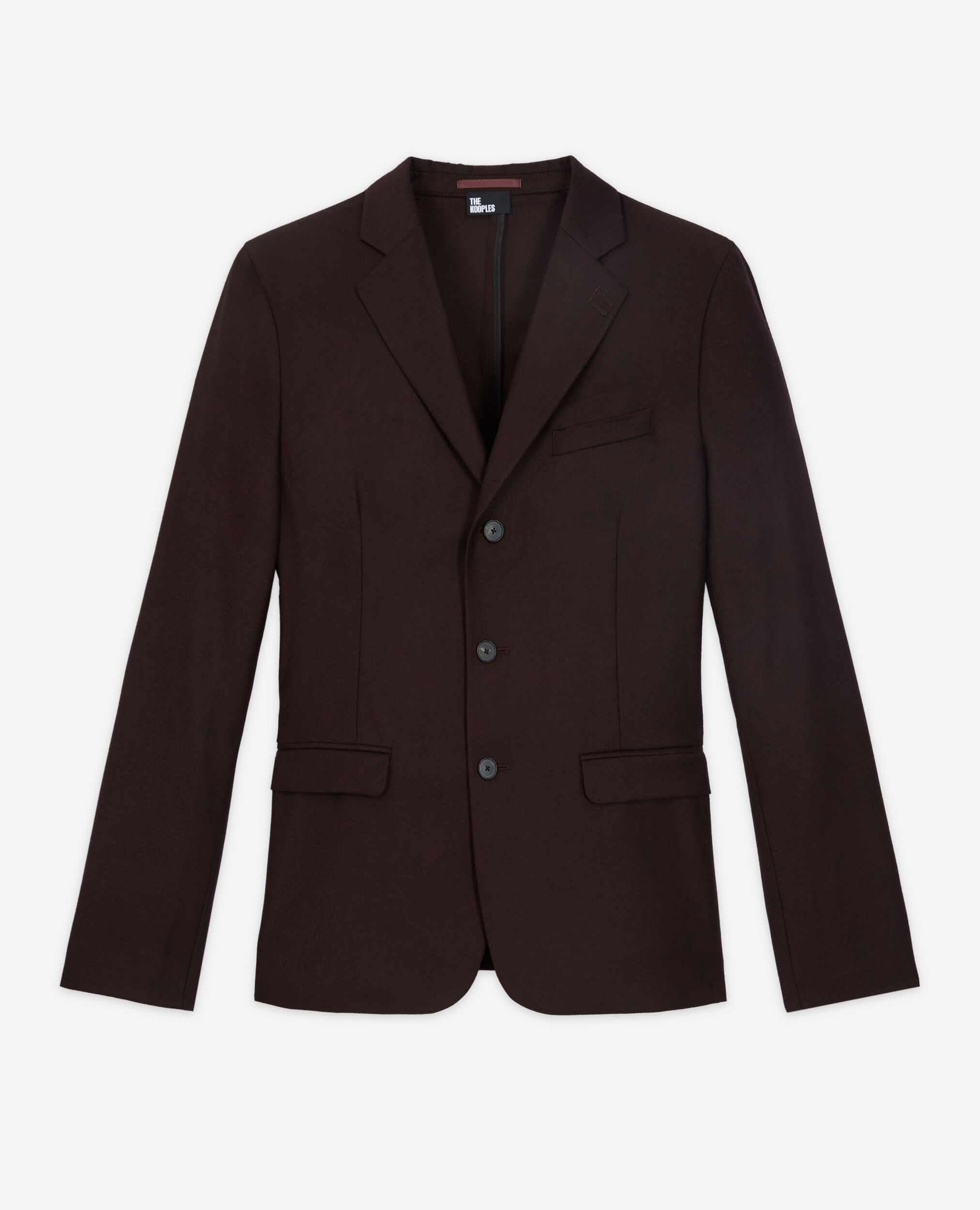 Red wool suit jacket, BURGUNDY, hi-res image number null