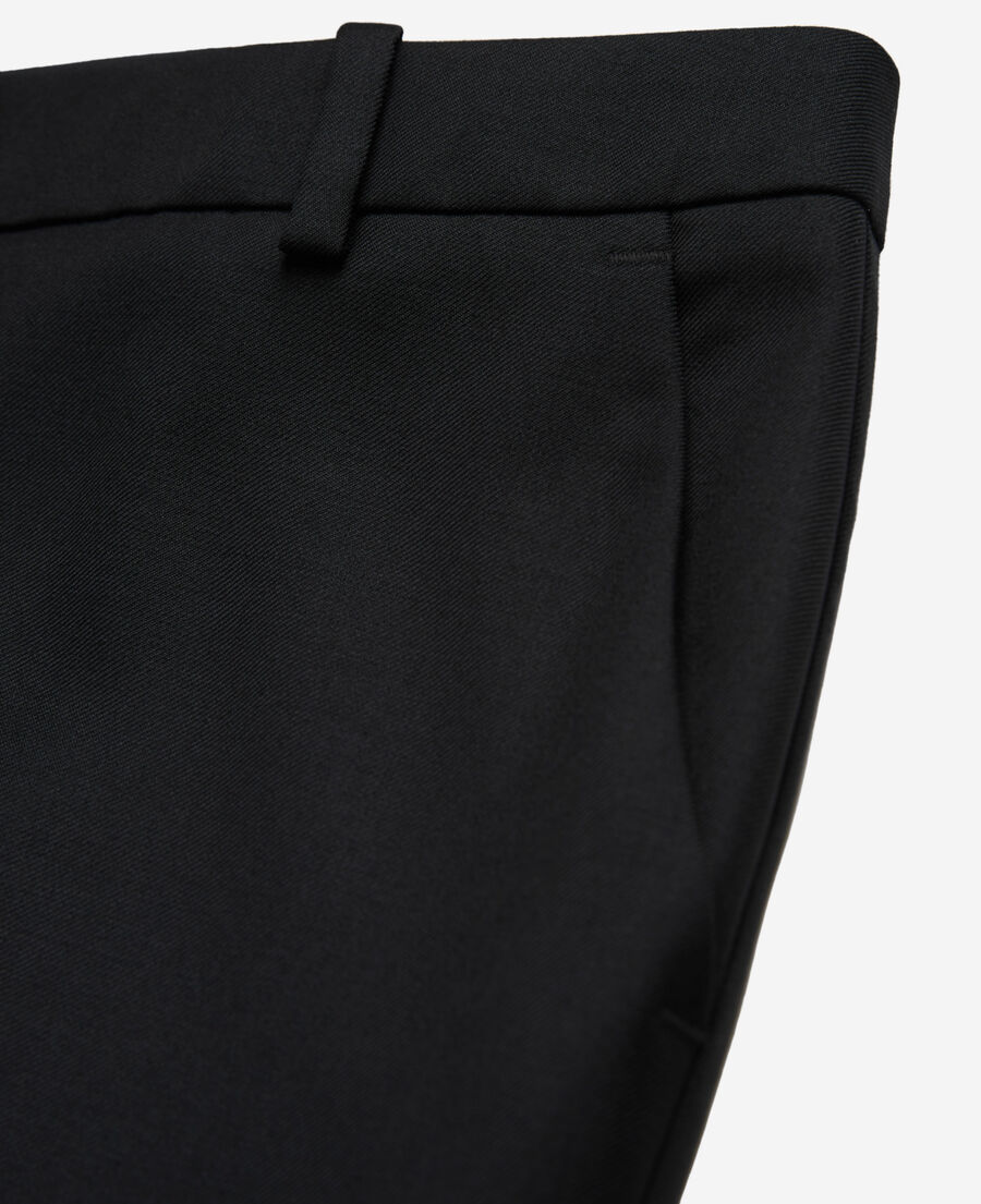 pantalón de traje de lana negro