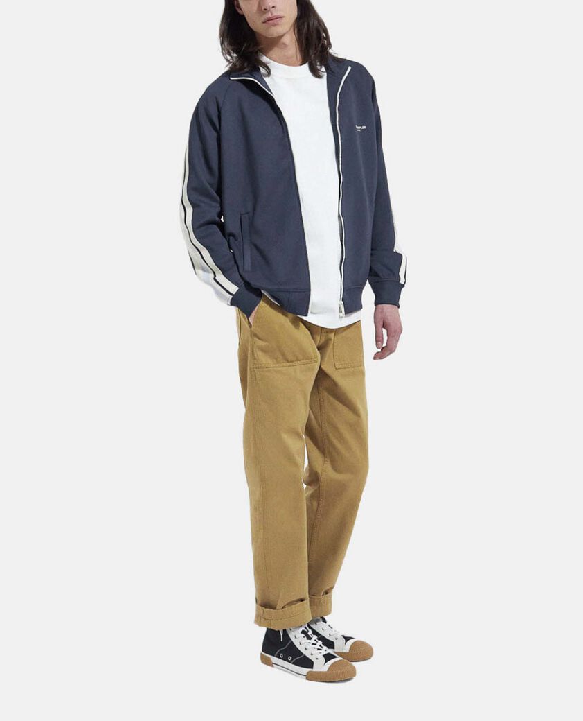 The Kooples HERREN BEIGE khakifarbene baumwoll-chinohose mit taschen