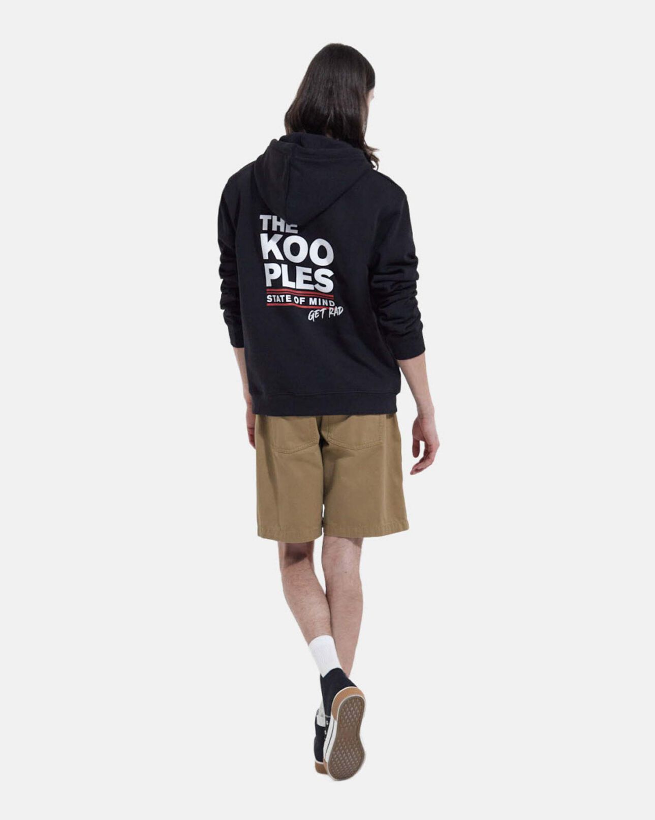 The Kooples HERREN BEIGE lange baumwollshorts mit vier taschen