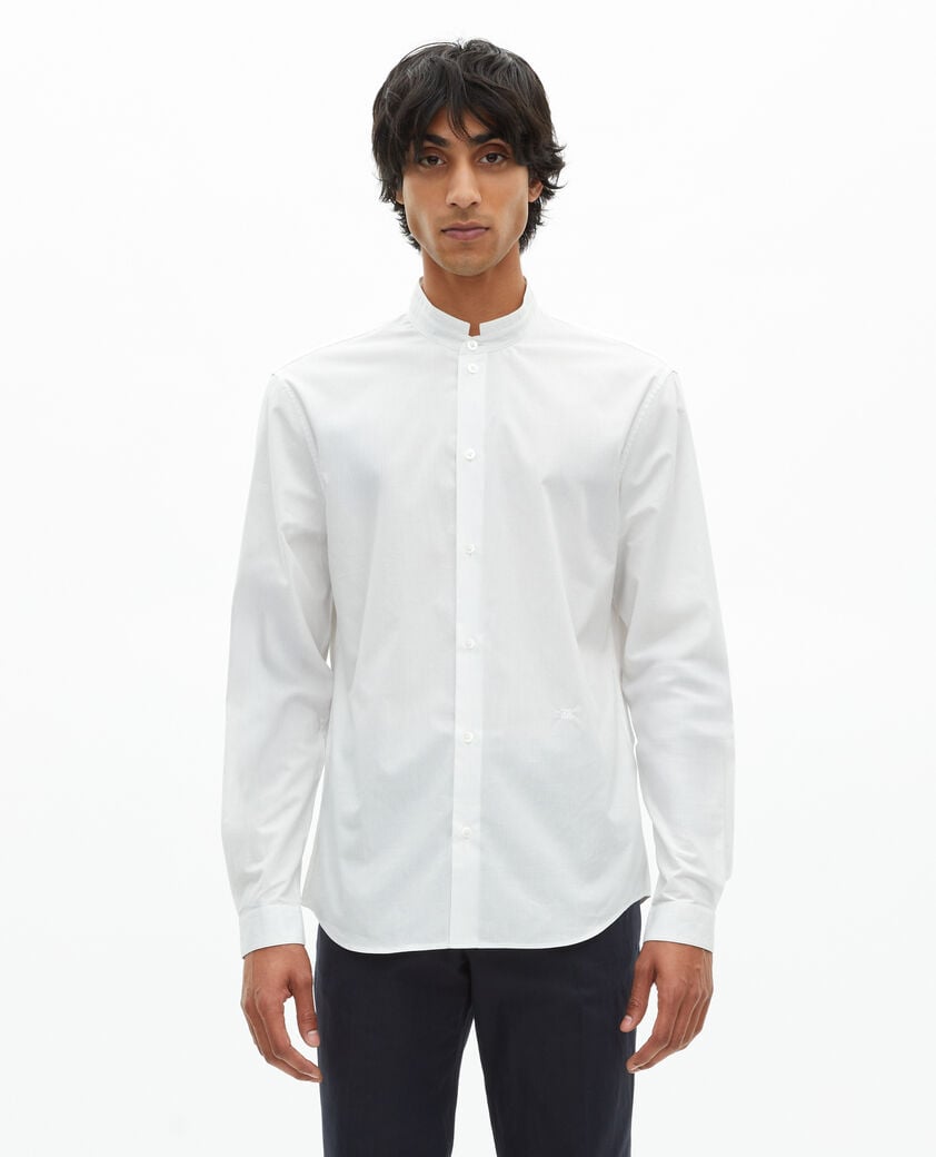 The Kooples HERREN WHITE / BLACK formelles hemd mit offizierskragen weiß