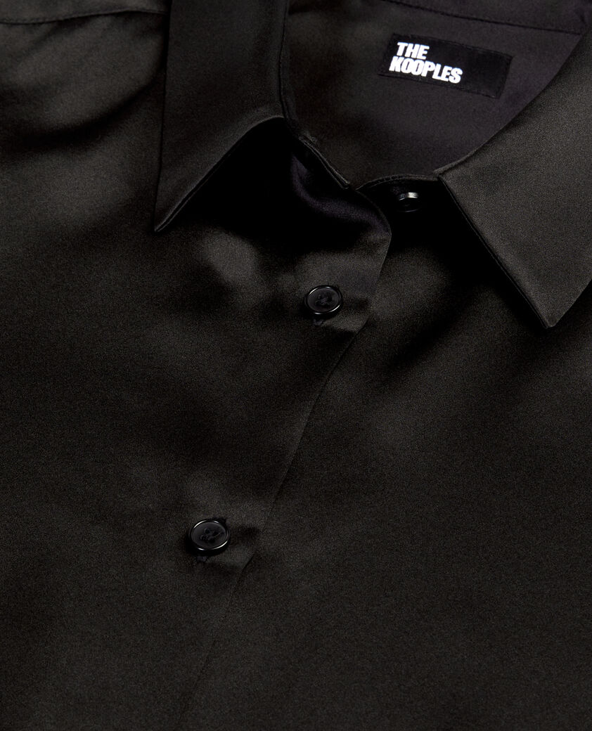 The Kooples FEMME BLACK chemise en soie noire