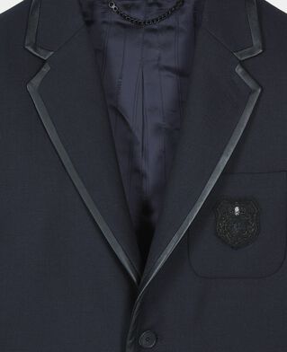The Kooples HOMME DARK NAVY veste en laine m&eacute;lang&eacute;e bleu marine