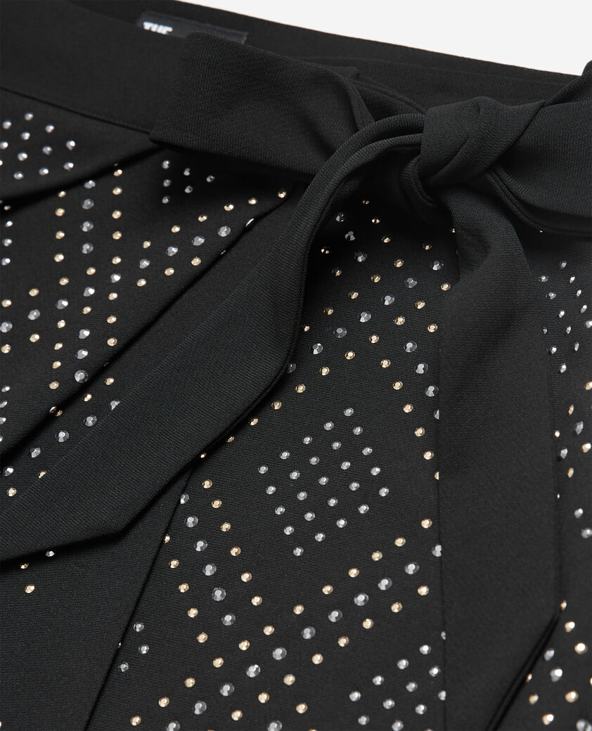 The Kooples FEMME BLACK jupe courte portefeuille noire