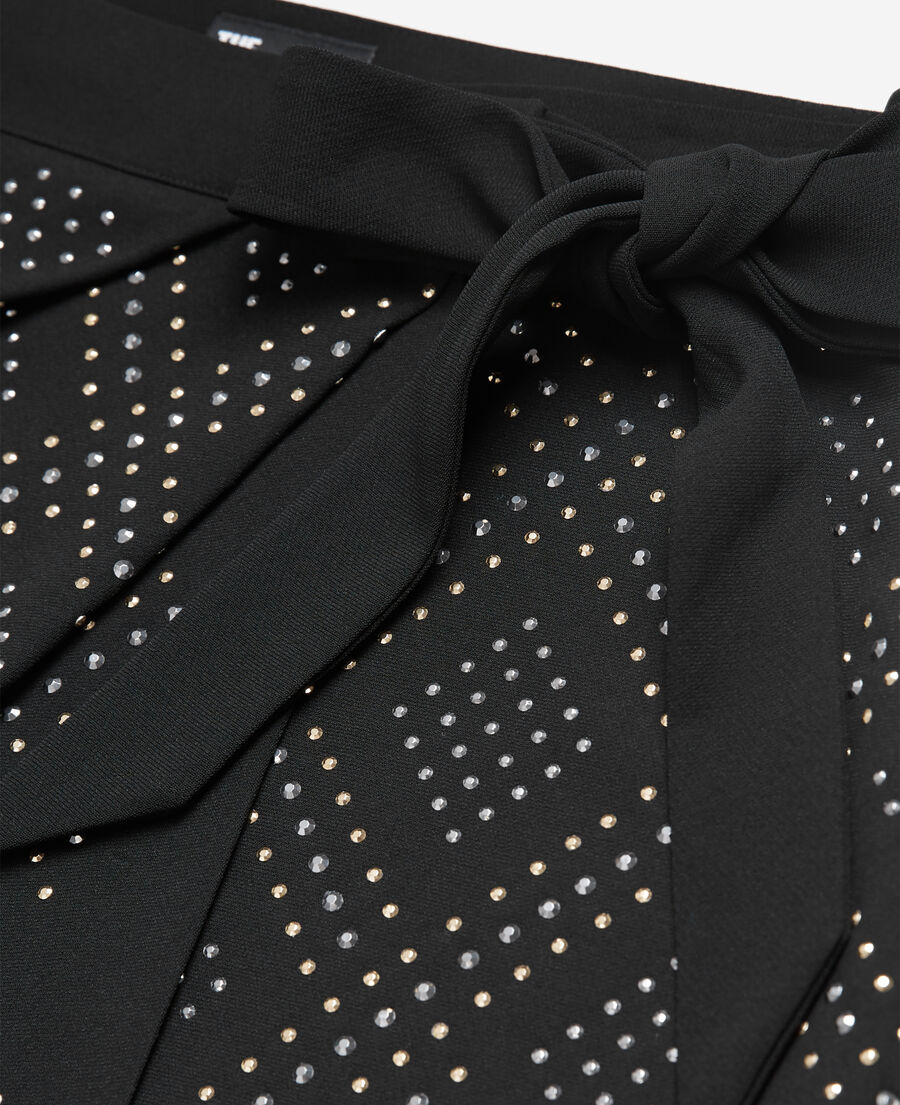 The Kooples FEMME BLACK jupe courte portefeuille noire