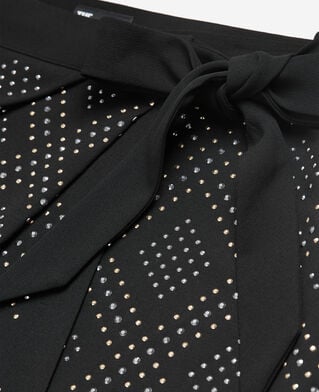 The Kooples FEMME BLACK jupe courte portefeuille noire