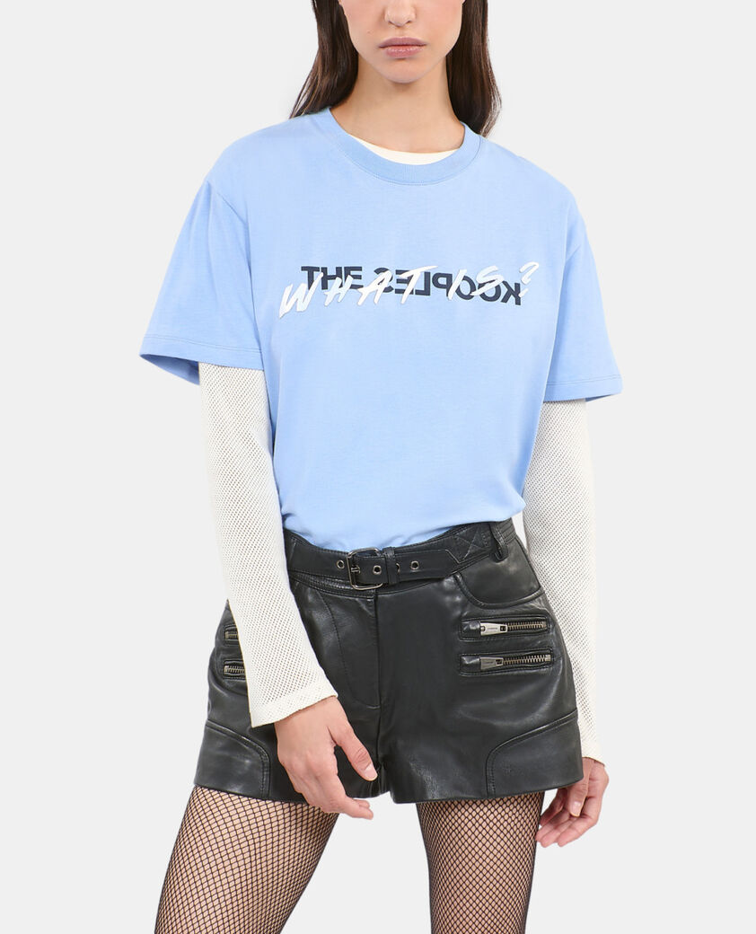 The Kooples FEMME BLUE WHITE t-shirt what is bleu clair