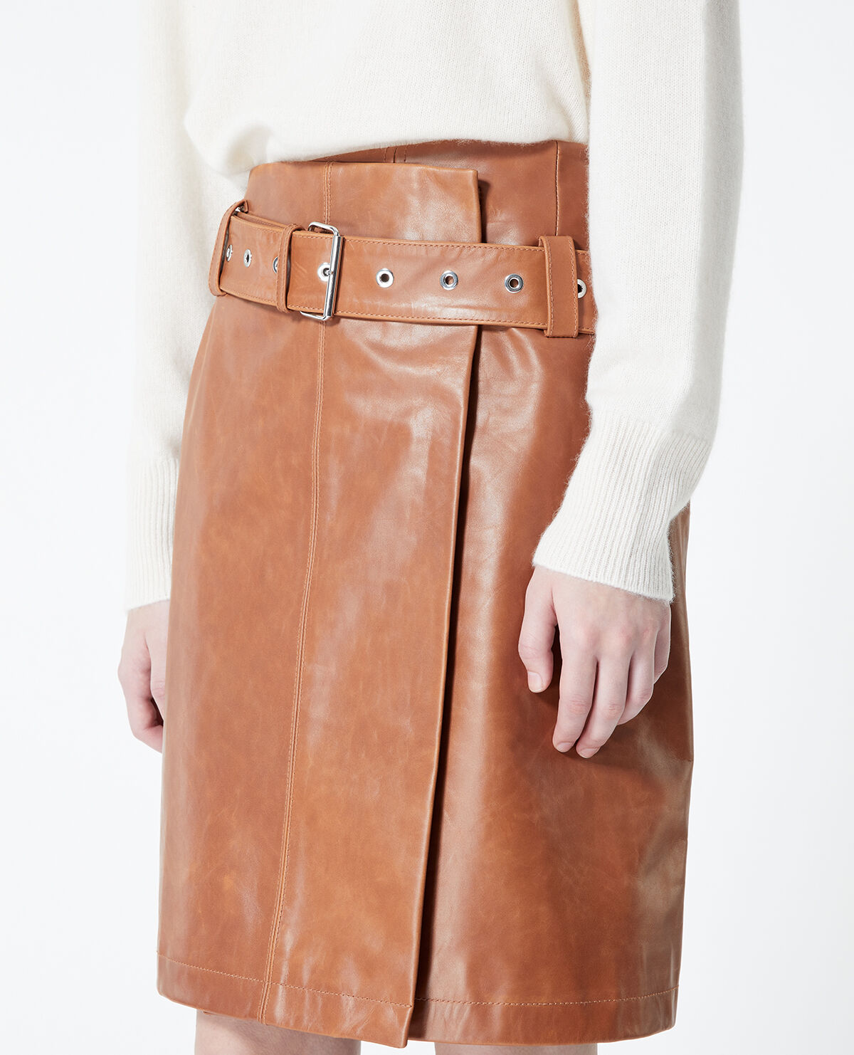 Jupe cuir ceinture clearance