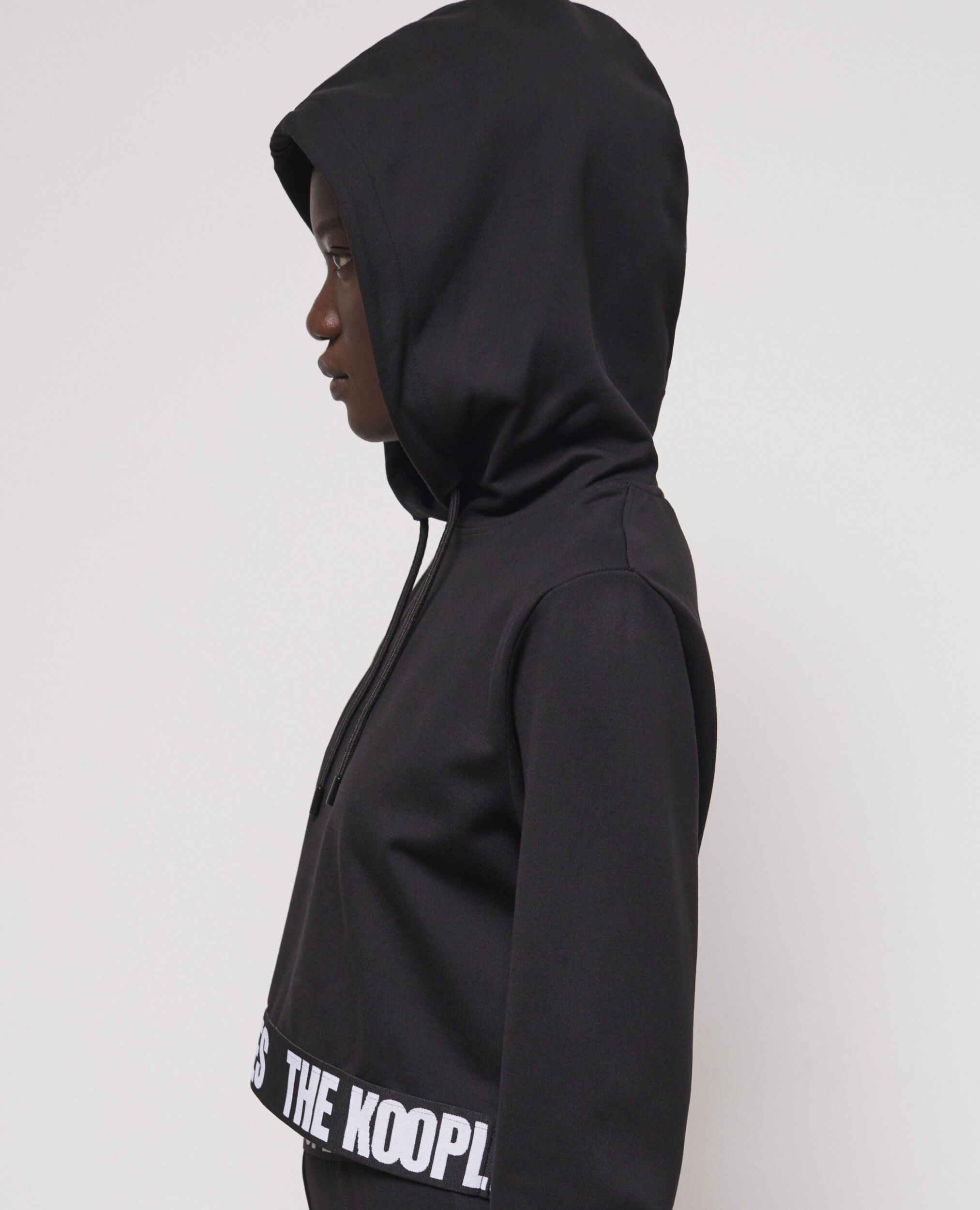 Hooded sweatshirt with logo, BLACK, hi-res image number null