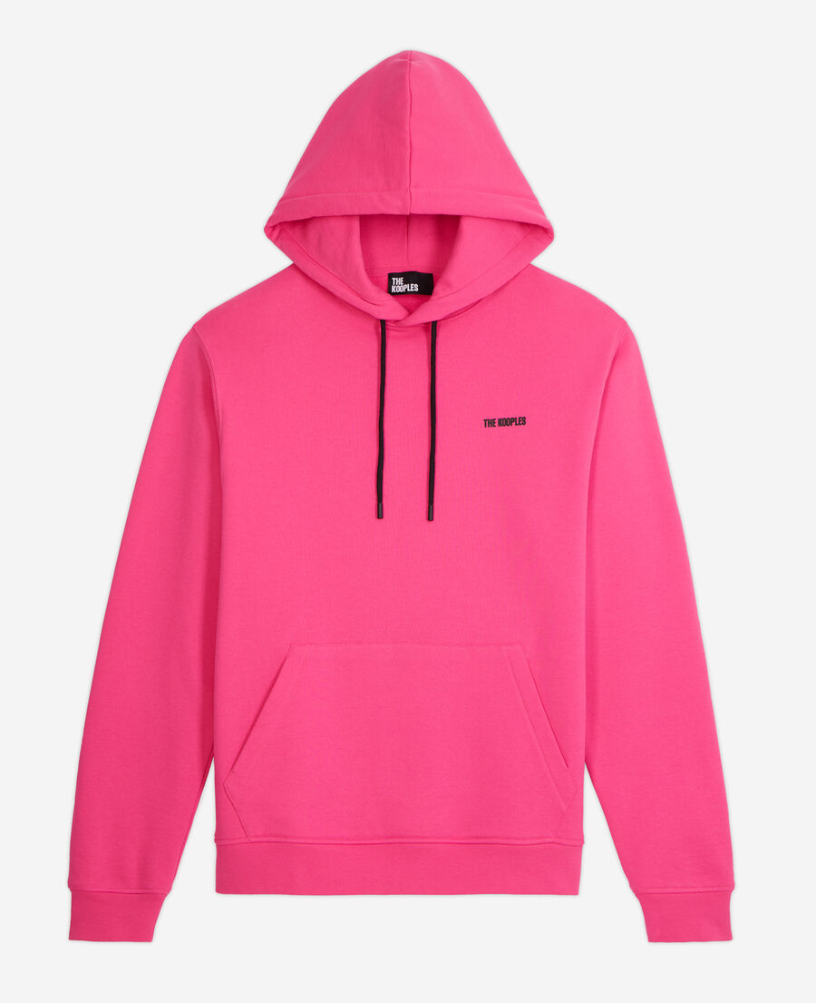 sweatshirt à capuche rose avec logo