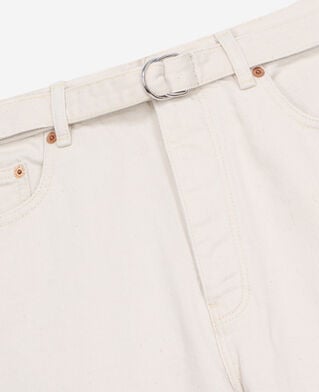 The Kooples H NATURAL off-white denim shorts with pockets