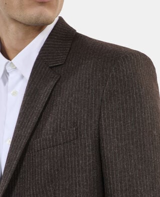 The Kooples HERREN BROWN braune anzugweste mit streifen