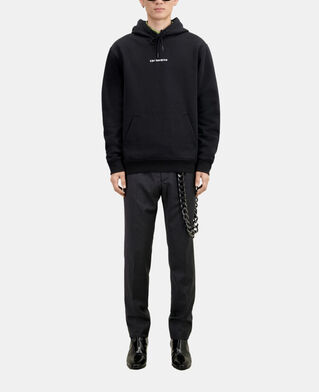 The Kooples HOMME BLACK sweatshirt &agrave; capuche avec s&eacute;rigraphie noir