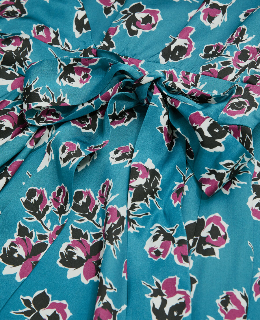 robe portefeuille courte imprimée